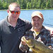 Hayward Area Guide Service :: Our son Matthew and me with a big released Walleye,2009